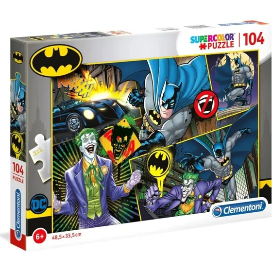 Clementoni Batman Puslespil 104 Brikker - Super Color