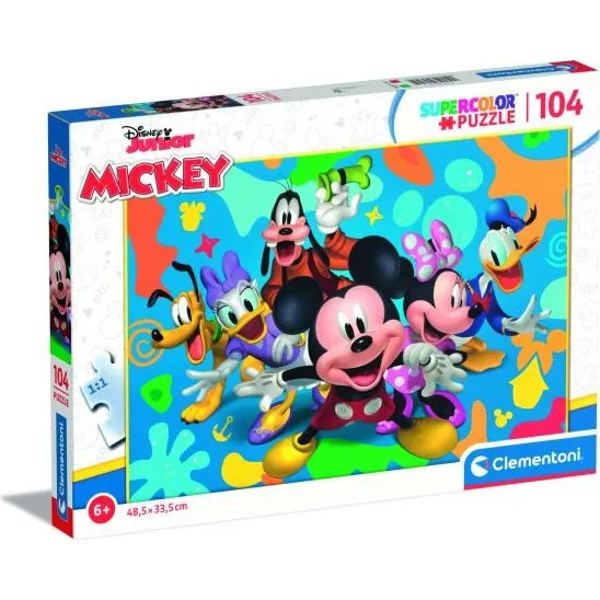 Clementoni SuperColor Puslespil – Mickey & Friends, 104 Brikker