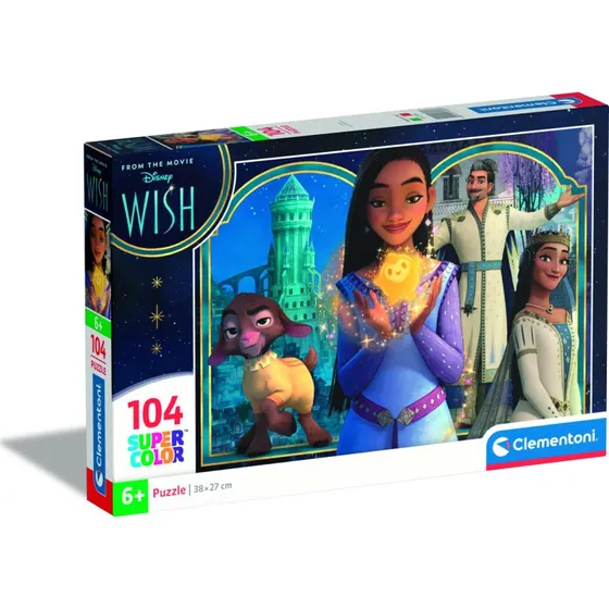 Clementoni Disney Wish Puslespil – 104 Brikker – Super Color