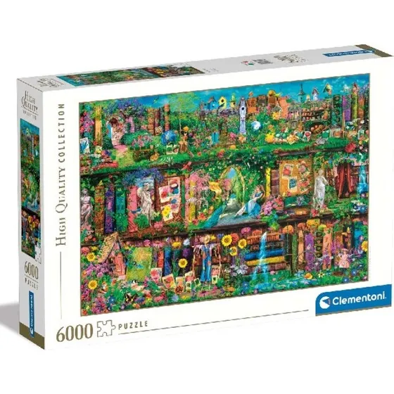Clementoni Puslespil - Bogreol med Planter - 6000 Brikker