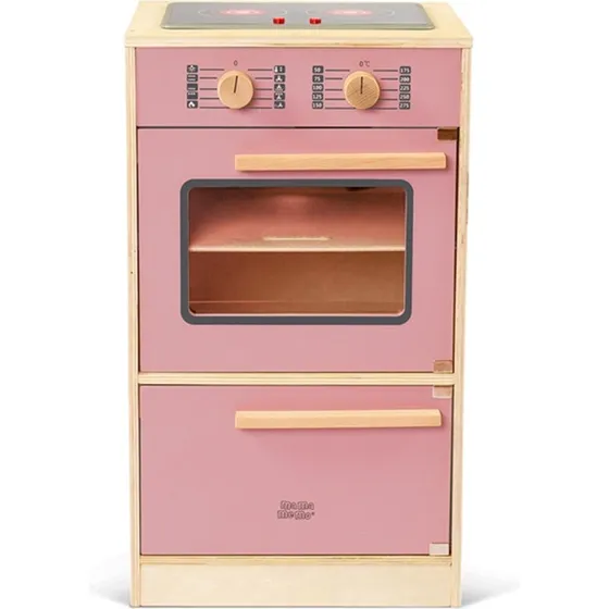 MaMaMeMo Legekøkken - Ovn m. kogeplade, Cherry