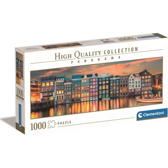 Clementoni Bright Amsterdam 1000 Brikker Panorama Puslespil