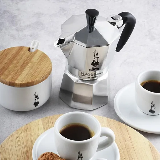 Bialetti Moka Express 2 kopper, aluminium, sort