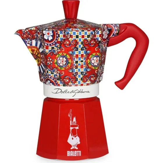Bialetti D&G Moka Express 6 kopper rød aluminium