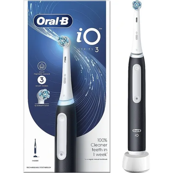 Oral-B iO3 Mat Sort Elektrisk Tandbørste