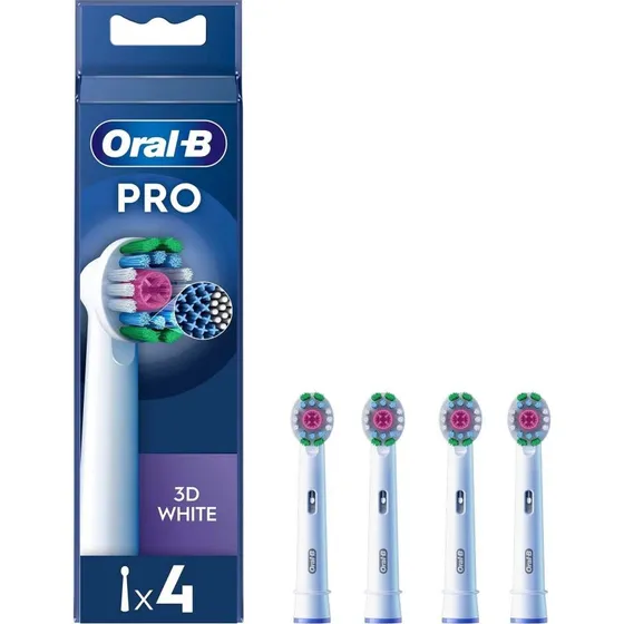 Oral-B 3D White Tandbørstehoveder 4 stk. Hvid