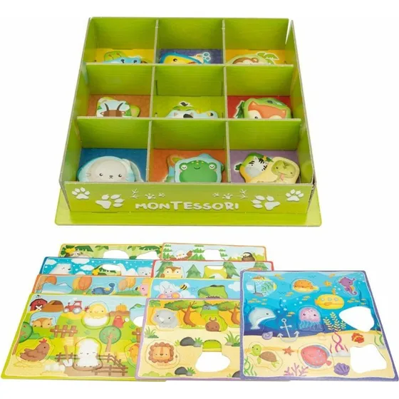 Lisciani Giochi Montessori Dyreæsker – 67 dele til dukkehus