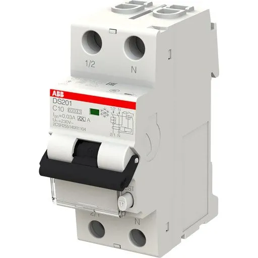 ABB DS201 HPFI Kombiafbryder C 1P+N 10A