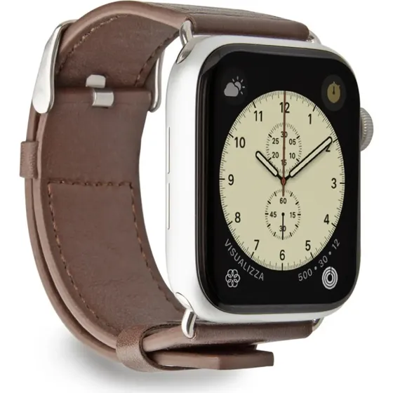 CASE&ME SBS Eco Læder Urrem til Apple Watch 42/44/45/49mm - Brun