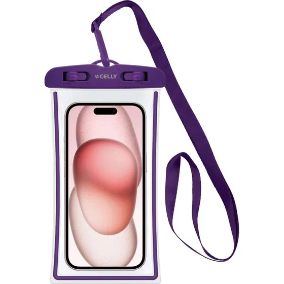 Splashbag IPX8 Vandtæt Mobiltaske 6,5" Violet