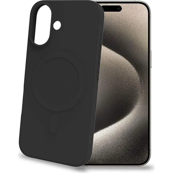 Cromomag Blødt Gummi Cover MagSafe-kompatibelt iPhone 16 Sort