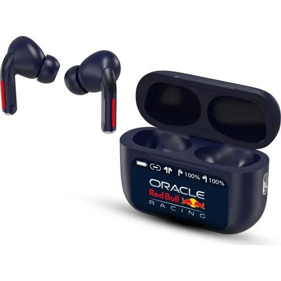 Oracle Red Bull Racing RB-EB110 TWS In-Ear-Hørelurar med ANC, ENC og LED-Display, Blå