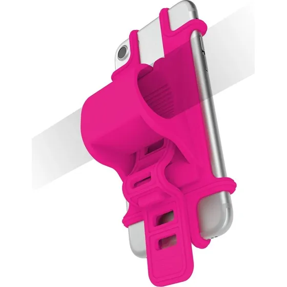 Celly EASYBIKE Mobilholder i Rosa – Blød Silikon til Cykel, E-scooter & Barnvogn