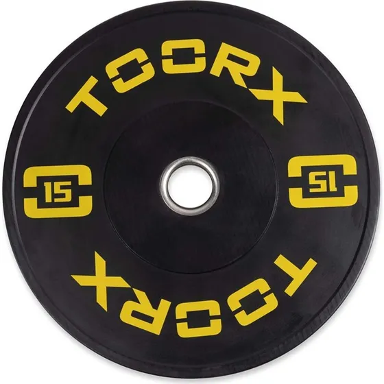 Toorx Bumperplate 15 kg – Stærk, støddæmpende og holdbar