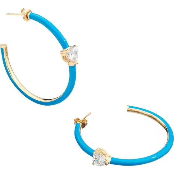 Chiara Ferragni Øreringe Hoops Gylden/Blå