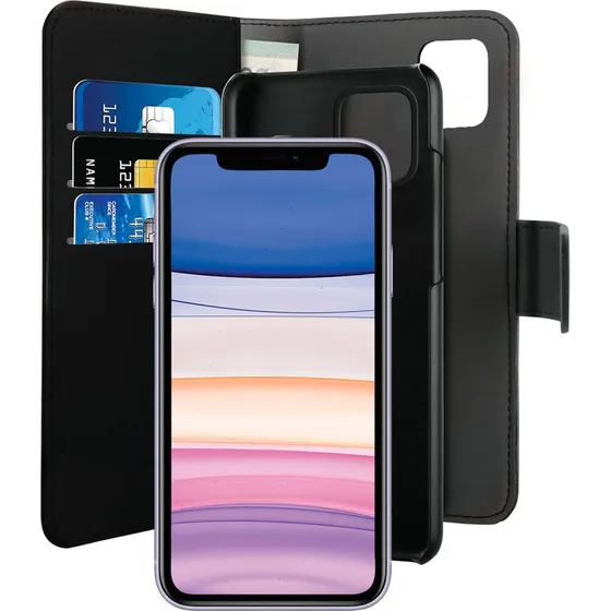 Puro iPhone 11 Cover - Wallet (4 rum) Sort