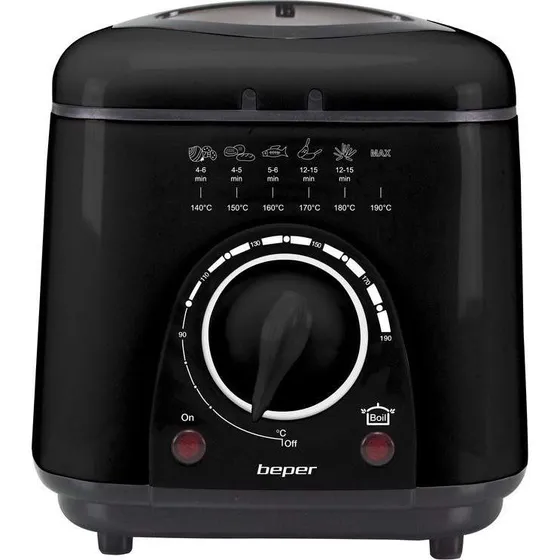Beper P101FRI100 Frituregryde 1 liter, Sort