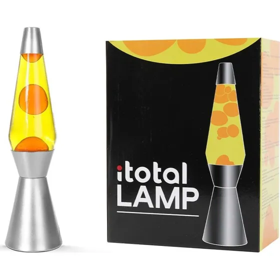 iTotal Lava Lampe 36 cm Gul/Orange Sølv
