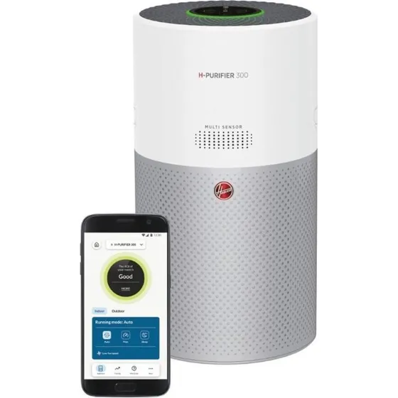 Hoover H-Purifier 300 HHP30C011, Luftrenser med WiFi, HEPA 13, 100m², Hvid