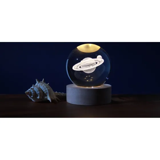 iTotal Krystalkugle Lampe Stor - Saturn