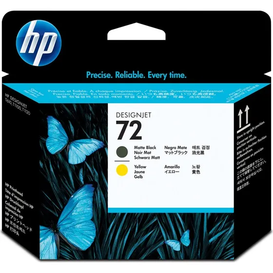 HP 72 Printhead Matte Sort/Gul for DesignJet T1100/T1200/T770