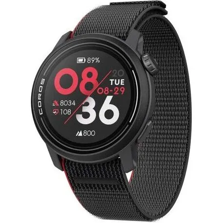 Coros Pace 3 GPS Sportsur, Sort, 1,2" Skærm, Puls & SpO2 Måling