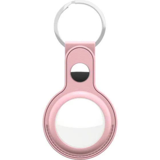 KeyBudz Læder Nøglering til AirTag – Pink