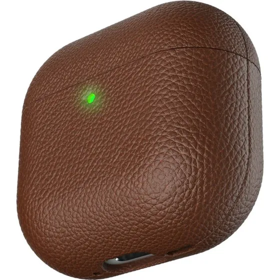 KeyBudz Artisan Læderetui til AirPods 4. Gen - Naturlig Brun