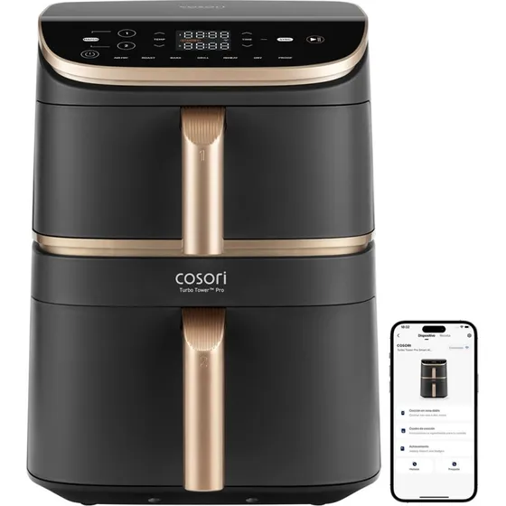 Cosori Turbo Tower Pro Airfryer 10,8L, Sort