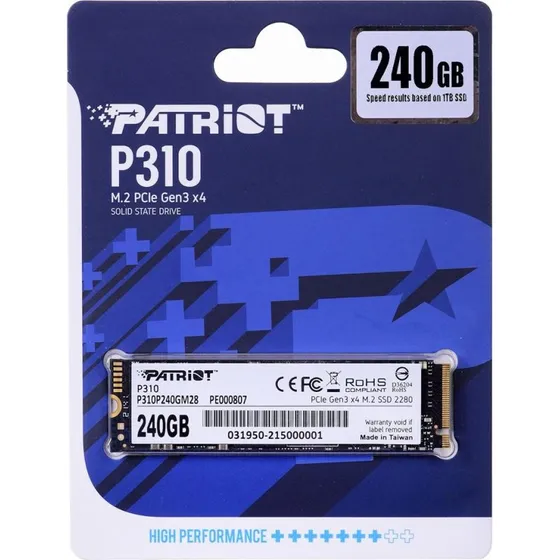 Patriot P310 240 GB M.2 NVMe SSD