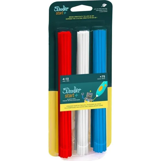 3Doodler Start Eco Filament 75 stk (Rød/Blå/Hvid)