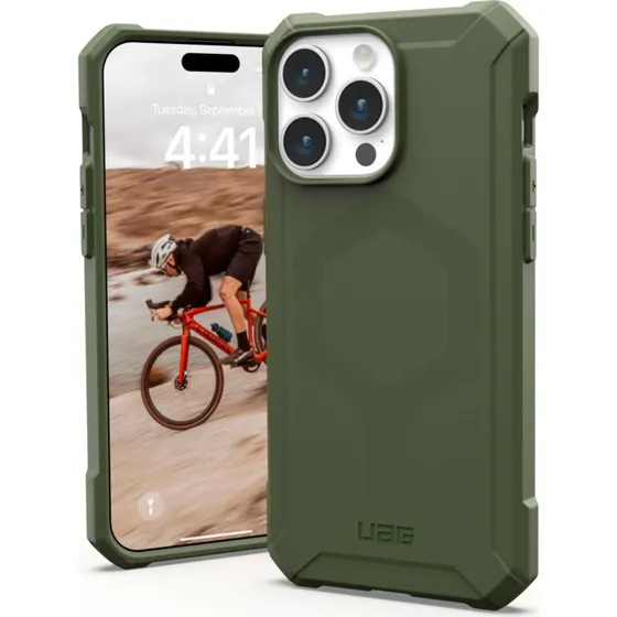 UAG Essential Armor MagSafe Cover til iPhone 15 Pro Max Olive Drab