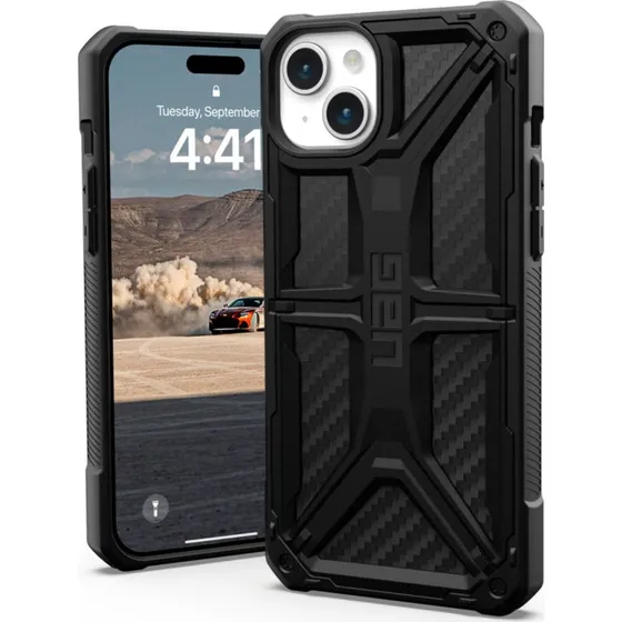 UAG Monarch Cover til iPhone 15 Plus (6,7") Carbon Fiber
