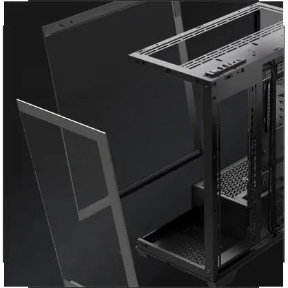 Corsair 3500X LXR LINK TG Midi Tower, sort