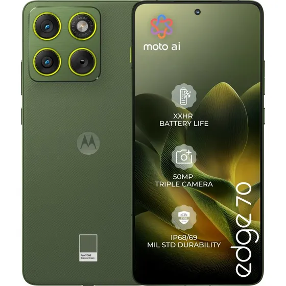 Motorola Edge 70 5G 512GB 12GB - Bronze Grøn
