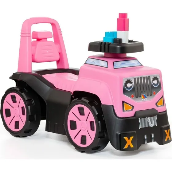 Moltó 3x1 Wheels & Blocks Gåbil, 10 dele, 89 cm, pink