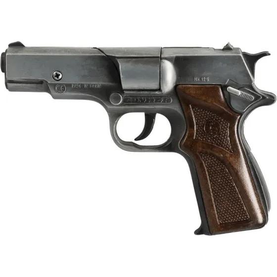 Gold Astra 8-skud Metalpolitipistol, sort/braun