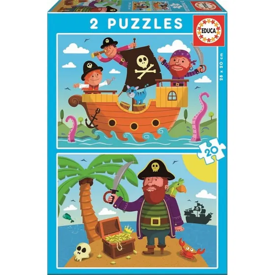 Educa Pirater Puslespil – 2x20 Brikker