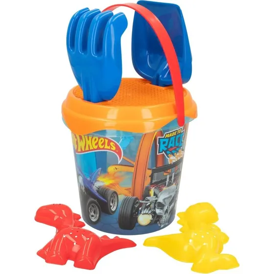 Hot Wheels Strandlegetøjssæt, 6 dele, 18 cm spand