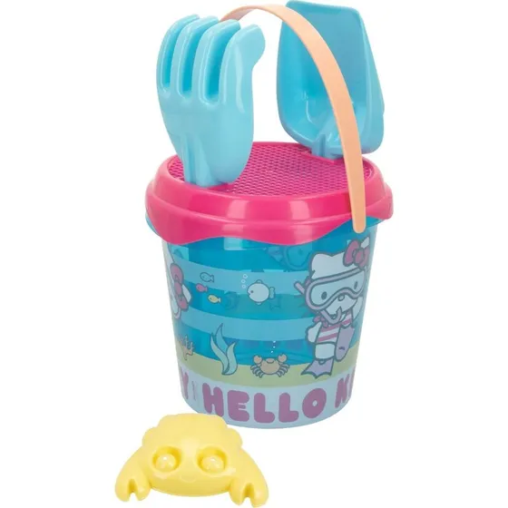 Hello Kitty Strandlegetøjssæt, 5 dele, 18 cm spand