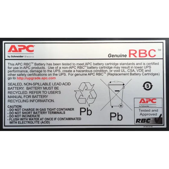 APC RBC33 24V 9Ah UPS-batteri, sort
