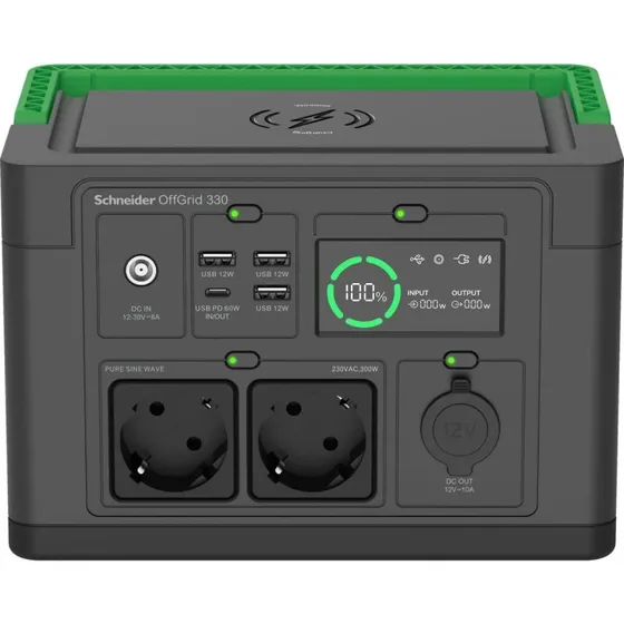 APC Schneider OffGrid 330 – 332Wh, 300W, Sort/Grøn