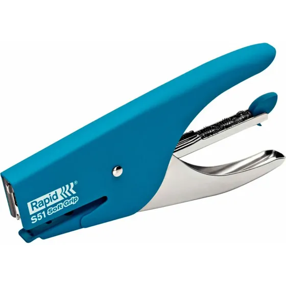 Rapid Supreme S51 Soft Grip Hæftetang, 15 ark, Blå