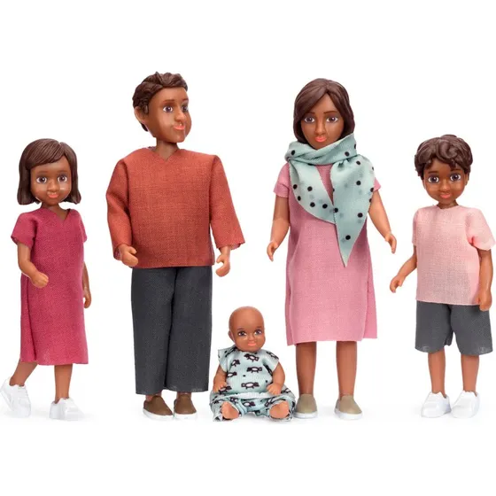 Lundby Nikki Familie Mor, Far, 2 Børn, 1 Baby +3 år