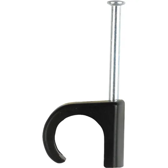 Clips Rund 7-10 Sort Søm 25mm - 100 stk.