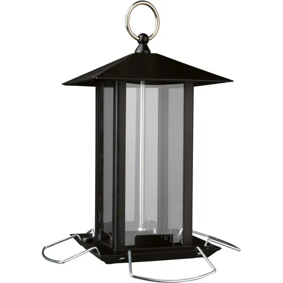 Trixie Foderautomat i sort metal, 19x20x19 cm