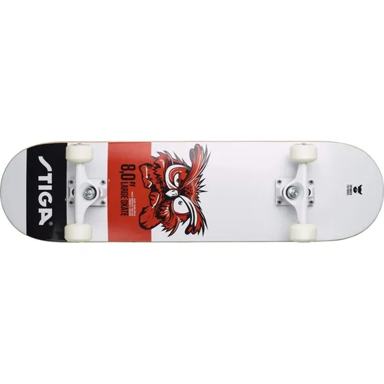 Stiga Skateboard Owl 8.0 Hvid/Rød 54x36mm