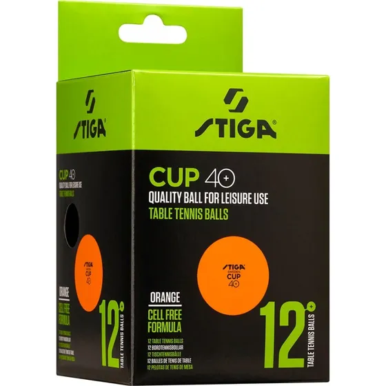 Stiga Cup Bordtennisbolde 12-pak Orange 40 mm