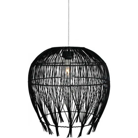 Globen Lighting Montego Lampeskærm, sort, Ø50 cm