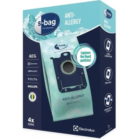 Electrolux E206S S-Bag Anti-Allergy Støvsugerpose 4 stk